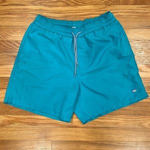 Southern Tide swim trunks, Size M, turquoise blue. With liner